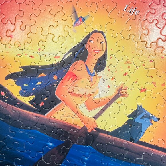 90s Pocahontas Movie Poster Puzzle 300 piece - COMPLETE - Vintage Walt Disney - Picture 4 of 10